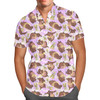 Men's Button Down Short Sleeve Shirt - Hippo Ballerinas