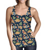 Women's Tank Top - Gingerbread Cookie Christmas Dinosaurs