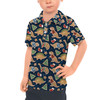 Kids Polo Shirt - Gingerbread Cookie Christmas Dinosaurs