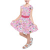 Girls Short Sleeve Skater Dress - Holiday Winter Princess Christmas Snapshots