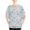 Batwing Chiffon Top - Christmas Snow Angel Holiday Olaf