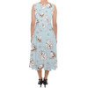 Belted Chiffon Midi Dress - Christmas Snow Angel Holiday Olaf