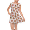 Girls Cap Sleeve Pleated Dress - Mouse Gingerbread Cookies