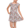 Girls Cap Sleeve Pleated Dress - Magic Mouse Hot Chocolate