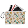 Canvas Zip Pouch - Gold Mickey and Friends Christmas Baubles