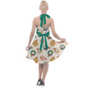 Halter Vintage Style Dress - Gold Mickey and Friends Christmas Baubles