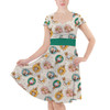 Sweetheart Midi Dress - Gold Mickey and Friends Christmas Baubles