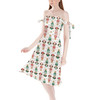 Strapless Bardot Midi Dress - Christmas Mickey Nutcrackers