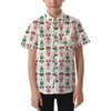 Kids' Button Down Short Sleeve Shirt - Christmas Mickey Nutcrackers