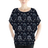 Batwing Chiffon Top - Vader Winter Holiday Christmas Snowflakes