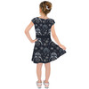 Girls Short Sleeve Skater Dress - Vader Winter Holiday Christmas Snowflakes