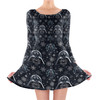 Longsleeve Skater Dress - Vader Winter Holiday Christmas Snowflakes