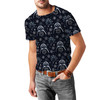 Men's Cotton Blend T-Shirt - Vader Winter Holiday Christmas Snowflakes