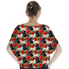 Batwing Chiffon Top - Vader Holiday Christmas Poinsettias