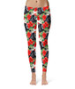 Sport Leggings - Vader Holiday Christmas Poinsettias