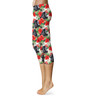 Sport Capri Leggings - Vader Holiday Christmas Poinsettias