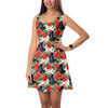 Sleeveless Flared Dress - Vader Holiday Christmas Poinsettias