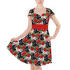 Sweetheart Midi Dress - Vader Holiday Christmas Poinsettias