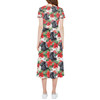 High Low Midi Dress - Vader Holiday Christmas Poinsettias