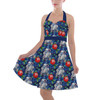 Halter Vintage Style Dress - Little Blue Christmas Droid