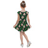 Girls Cap Sleeve Pleated Dress - Little Rolling Christmas Droid