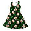 Girls Sleeveless Dress - Little Rolling Christmas Droid