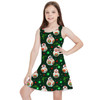 Girls Sleeveless Dress - Little Rolling Christmas Droid