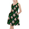 Skater Dress with Pockets - Little Rolling Christmas Droid