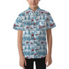 Kids' Button Down Short Sleeve Shirt - AT-AT Christmas on Hoth
