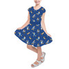Girls Short Sleeve Skater Dress - 50th Anniversary Fancy Outfits