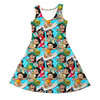 Girls Sleeveless Dress - Lilo and Scrump Sketched