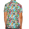 Men's Button Down Short Sleeve Shirt - Lilo and Scrump Sketched
