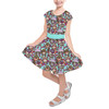 Girls Short Sleeve Skater Dress - Moana's Kakamora