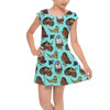 Girls Cap Sleeve Pleated Dress - Moana's Maui