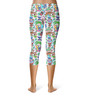 Sport Capri Leggings - Bright Lilo and Stitch Hand Drawn