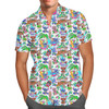 Men's Button Down Short Sleeve Shirt - Bright Lilo and Stitch Hand Drawn