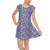 Girls Cap Sleeve Pleated Dress - Stitch Loves