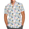 Men's Button Down Short Sleeve Shirt - Alice Down The Rabbit Hole