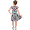 Girls Short Sleeve Skater Dress - Alice in Glitter Wonderland