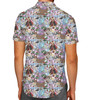 Men's Button Down Short Sleeve Shirt - Alice in Glitter Wonderland