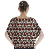 Batwing Chiffon Top - Queen of Hearts Playing Cards