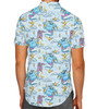 Men's Button Down Short Sleeve Shirt - Whimsical Genie and Magic Carpet