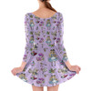 Longsleeve Skater Dress - Whimsical Alice And The White Rabbit