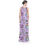 Flared Maxi Dress - Whimsical Alice And The White Rabbit