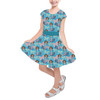 Girls Short Sleeve Skater Dress - Whimsical Mirabel
