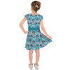 Girls Short Sleeve Skater Dress - Whimsical Mirabel