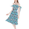 Strapless Bardot Midi Dress - Whimsical Mirabel