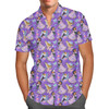 Men's Button Down Short Sleeve Shirt - Whimsical Isabela