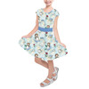 Girls Short Sleeve Skater Dress - Whimsical Belle