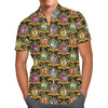 Men's Button Down Short Sleeve Shirt - Tinker Bell And Her Pirate Fairies